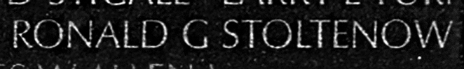 stoltenow's name inscribed on the Wall